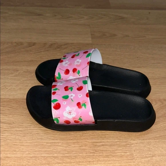 Pink Cherry Kids Slide Sandals - Picture 3 of 4